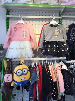 주문 소매점을 위한 옆 의복 진열대 금속 백색 색깔을 벽으로 막으십시오 온라인 제조